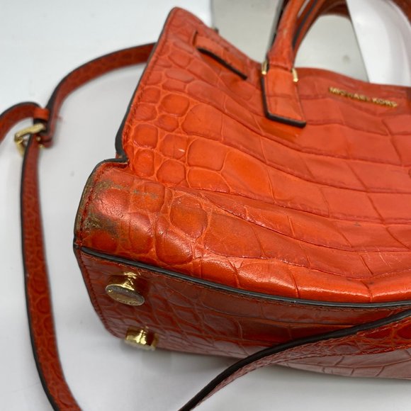 Michael Kors L Orange Leather Crossbody/Handbag - Picture 9 of 15